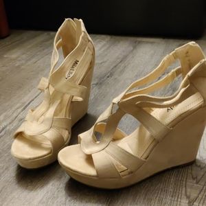 MilaLady Creamy Pink Wedges